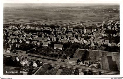 CPA Bernhausen Filderstadt Bade Württemberg, Fliegeraufnahme