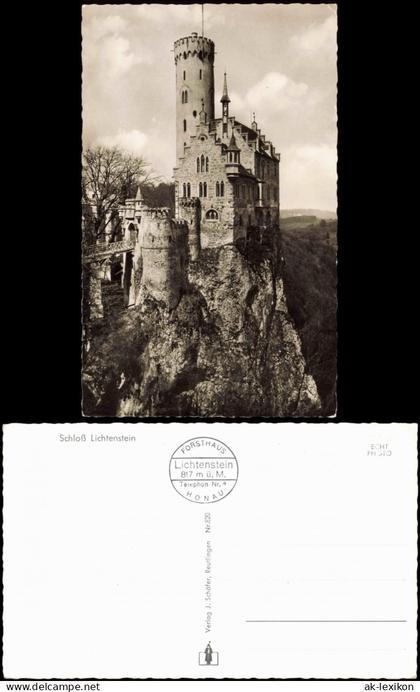 Lichtenstein (Württemberg) Schloss Lichtenstein Gesamtansicht 1960