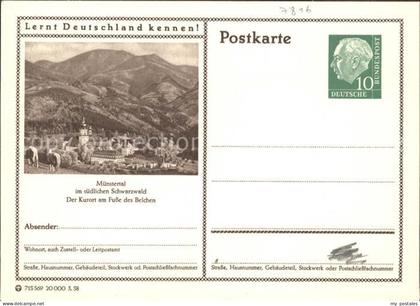 Muenstertal Schwarzwald Gesamtansicht