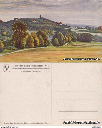 Bärenstein-Altenberg (Erzgebirge) Totalansicht (Künstler AK) 1915
