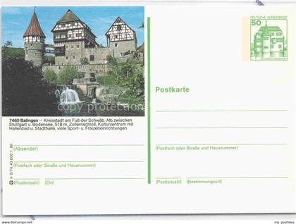 Balingen Wasserturm und Zollernschloss Wahrzeichen der Stadt