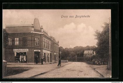 AK Bargteheide, Strassenpartie mit Herrenausstatter H. Kniphals