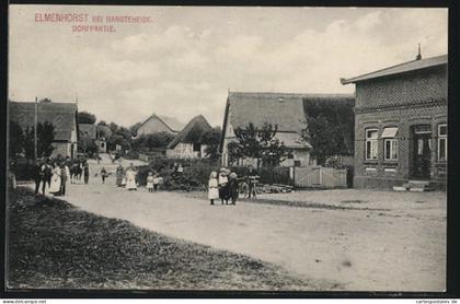 AK Elmenhorst bei Bargteheide, Dorfbewohner auf einer Strassenpartie