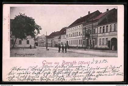 AK Baruth /Mark, Partie an der Hauptstrasse