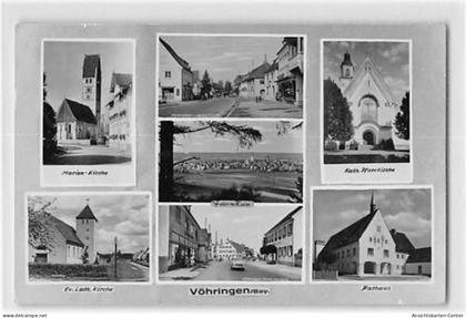 39112731 - Voehringen mit katholischer und evangelischer Kirche, Marien-Kirche, Rathaus, Memmingerstrasse und Ulmerstra