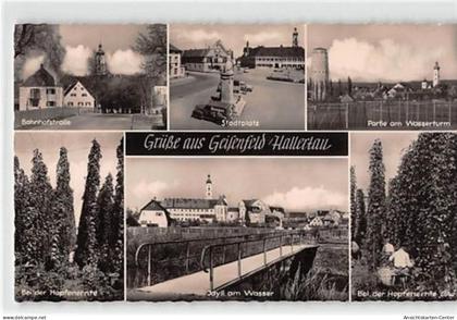 39114355 - Geisenfeld / Hallertau mit Bahnhofstrasse und Stadtplatz ungelaufen  Gute Erhaltung.