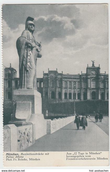 (42070) AK München, Maximiliansbrücke, Pallas Athene 1922
