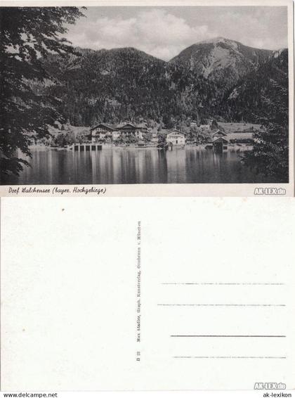 Ansichtskarte Kochel am See Dorf Walchensee 1930