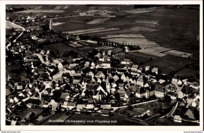 CPA Monheim in Schwaben, Luftaufnahme, Monheim, Schwaben, Gebäude, Felder