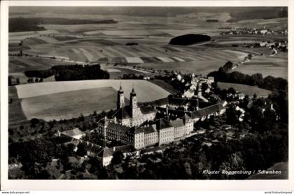 CPA Roggenburg Schwaben Bayern, Kloster Roggenburg, Landschaft, Felder