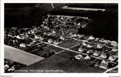 CPA Unterhaching in Oberbayern, Fliegeraufnahme, Waldsiedlung, Schreibersiedlung