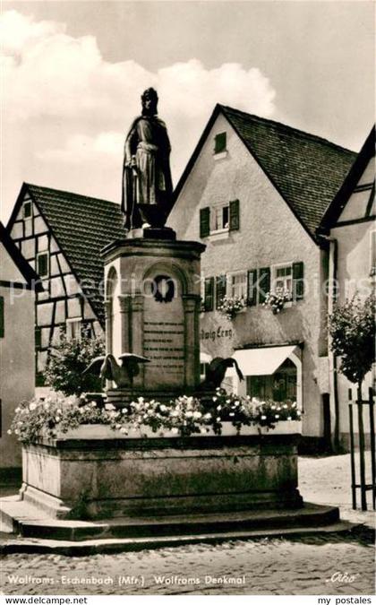 Eschenbach Wolframs Denkmal Brunnen