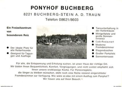Stein Traun Ponyhof Buchberg Freizeitzentrum Reservierungskarte