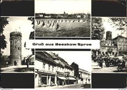 Beeskow Turm Felder Strassenpartie Platz