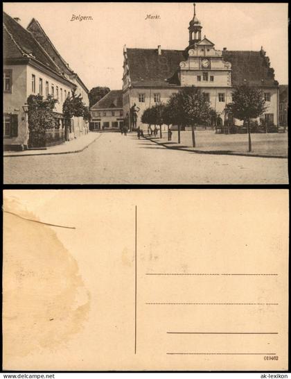 Ansichtskarte Belgern Markt. 1915