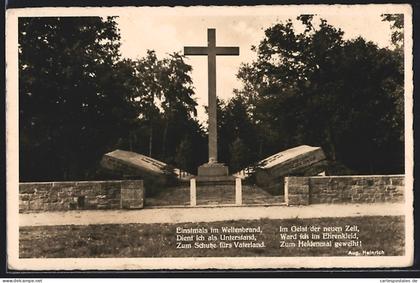 AK Bellheim /Saarpfalz, Krieger-Ehrenmal, Gedicht