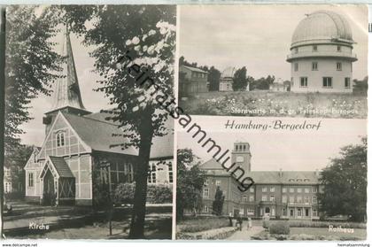Hamburg-Bergedorf - Sternwarte - Kirche - Foto-Ansichtskarte - Verlag Rud. Reher Hamburg