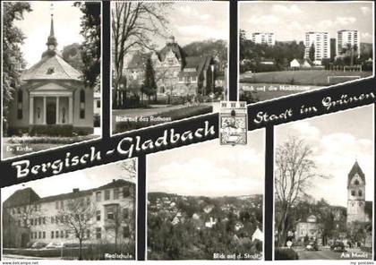 Bergisch Gladbach Kirche Rathaus Markt Schule o
