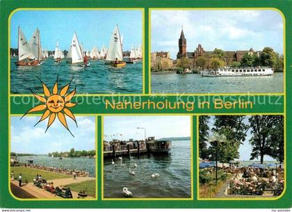 BERLIN  CITY Segelregatta Mueggelsee Rathaus Regattastrecke Weisse Flotte Konsum
