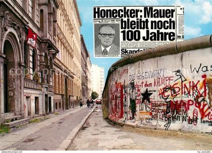 Berliner Mauer Berlin Wall Sebastianstrasse Honecker