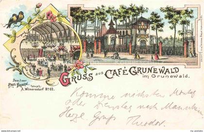 Grunewald CHARLOTTENBURG-WILMERSDORF BERLIN Café Grunewald im Grunewald Speisesa