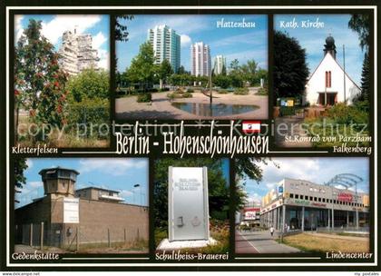 Hohenschoenhausen Kletterfelsen Plattenbau Kath Kirche Gedenkstaette Schultheis