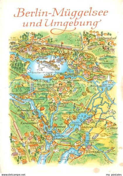 Mueggelsee und Umgebung Gebietskarte