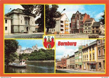 Bernburg Saale Motive Stadtzentrum Partie an der Saale Anleger