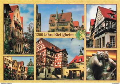 Bietigheim-Bissingen Fachwerkhaeuser Teilansichten Rathaus Skulptur