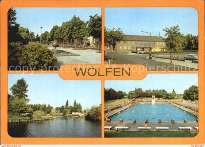 Wolfen Bitterfeld  Leipziger Strasse Bahnhof Schwimmbad