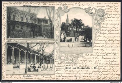 AK Blankenfelde / Mahlow, Heimstätte, Liegehalle, Kirche