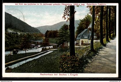 AK Bockau i. Erzgeb., Rechenhaus und Flössgraben