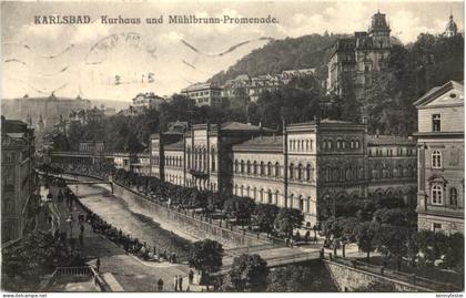 Karlsbad - Kurhaus und Mühlbrunnen Promenade
