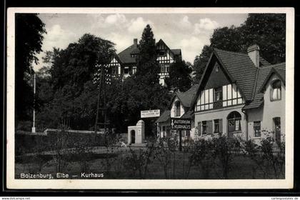 AK Boizenburg /Elbe, Kurhaus mit Garten und Nachbargebäude
