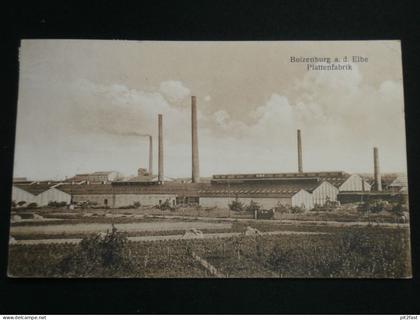 Plattenfabrik Boizenburg a. Elbe i. Mecklenburg , ca. 1910 , Ansichtskarte , AK , CPA !!