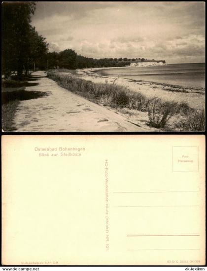 Ansichtskarte Boltenhagen Blick zur Steilküste 1960
