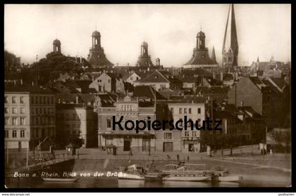 ALTE POSTKARTE BONN BLICK VON DER BRÜCKE KÖLN DÜSSELDORFER RHEIN DAMPFSCHIFFAHRT AK Ansichtskarte postcard cpa photo