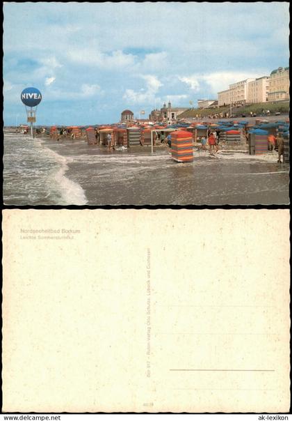 Ansichtskarte Borkum Leichte Sommersturmflut Nordseeheilbad Borkum 1975