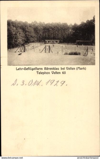 CPA Bärenklau Oberkrämer Oberhavel, Lehr-Geflügelfarm