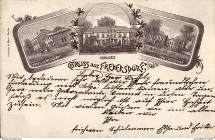 CPA Fredersdorf Vogelsdorf bei Berlin, Schloss, Postamt