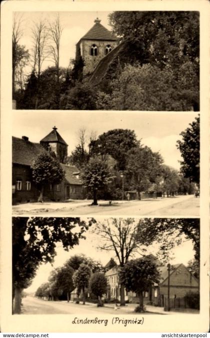 CPA Lindenberg Groß Pankow in der Prignitz, Kirche, Dorfstraße, Straßenansichten