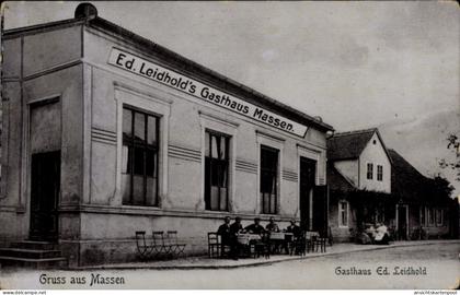 CPA Massen bei Finsterwalde in der Niederlausitz, Gasthaus Ed. Leidhold