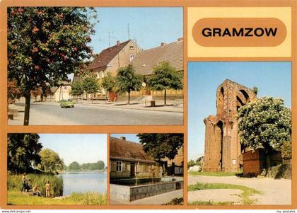 Gramzow Uckermark Prenzlauer Strasse Am Klostersee Springbrunnen Ruine der Praem