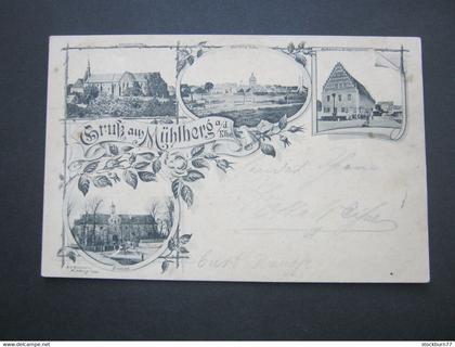 MÜHLBERG (Elbe) ,  Schöne   Karte   um 1904