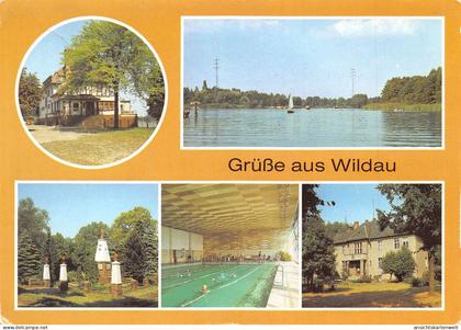 Wildau Klubhaus Dahme Ehrenmal Schwimmhalle Rathaus glca.1970 #172.105