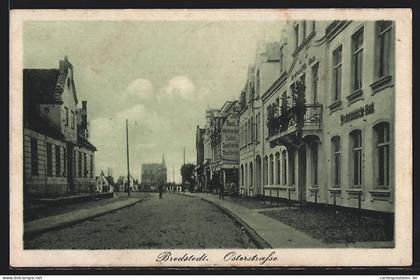 AK Bredstedt, Osterstrasse mit Westholsteinische Bank