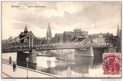 Allemagne - BREME - BREMEN - grosse weserbrucke