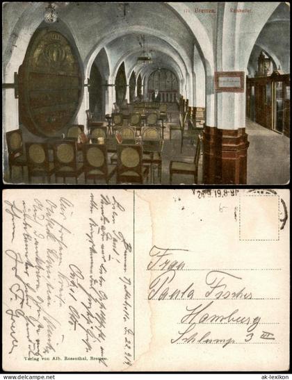 Ansichtskarte Bremen Ratskeller Bremen 1919