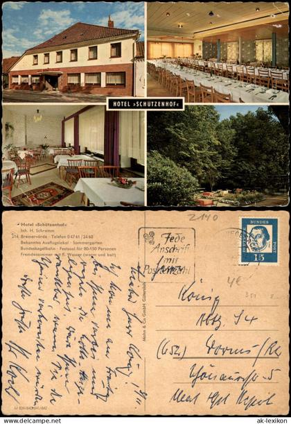 Ansichtskarte Bremervörde Mehrbildkarte Hotel Schützenhof 1965