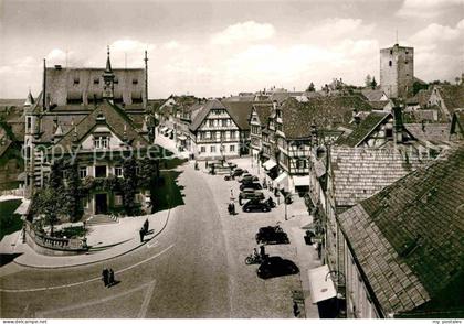Bretten Baden Hauptstrasse mit Rathaus
